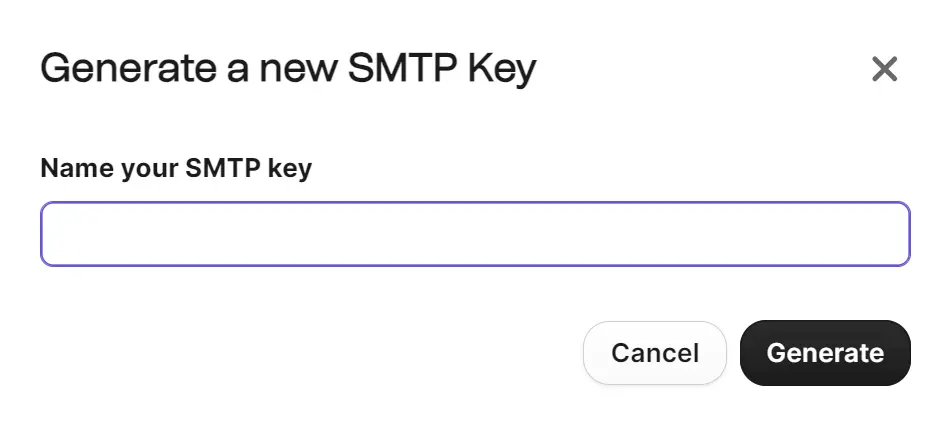 Generate new SMTP key